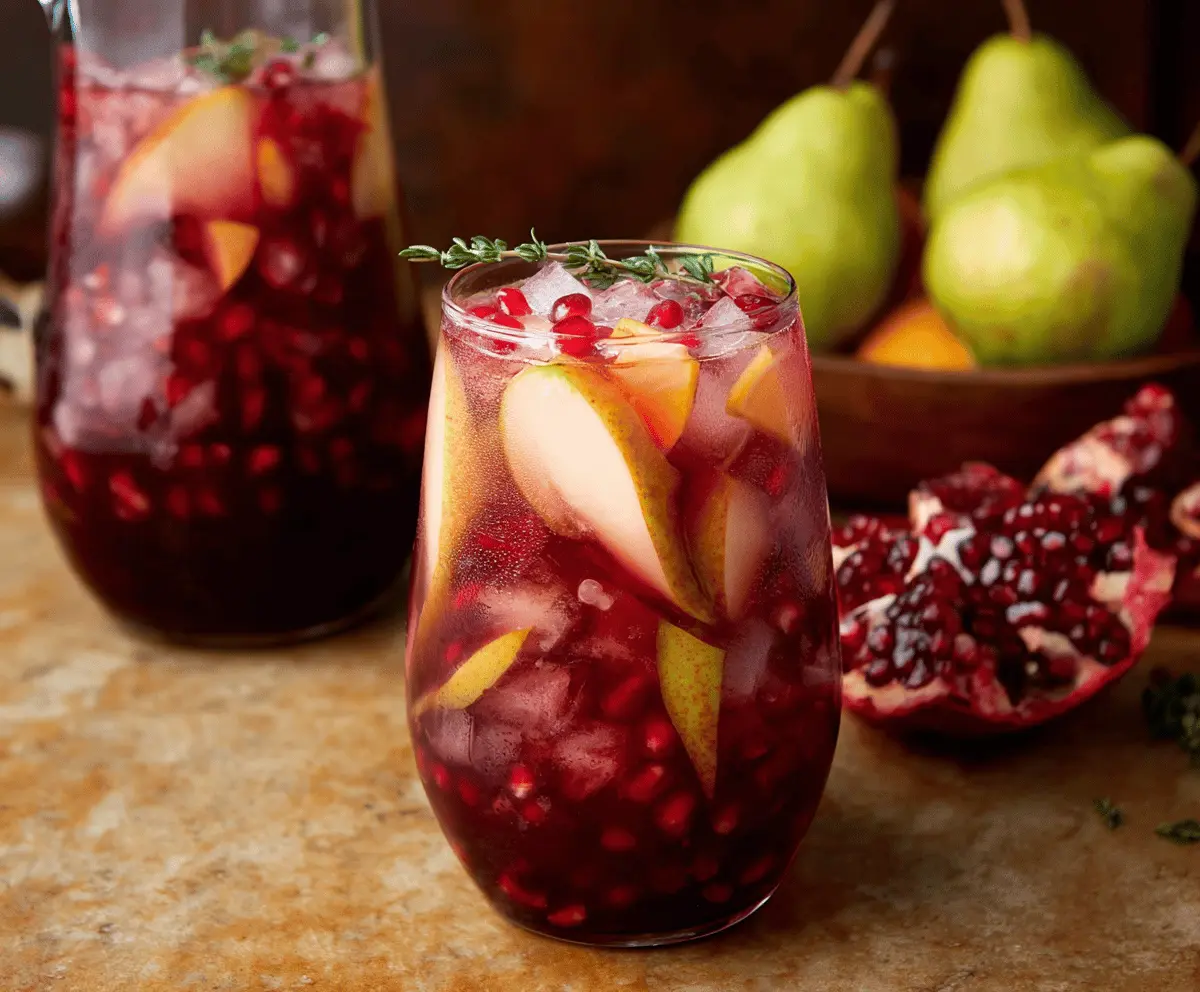 Harvest Sangria Recipe with Pomegranate & Pears