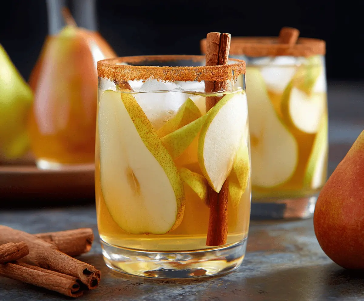 Spiced Pear Sangria Recipe with Cinnamon & Honey