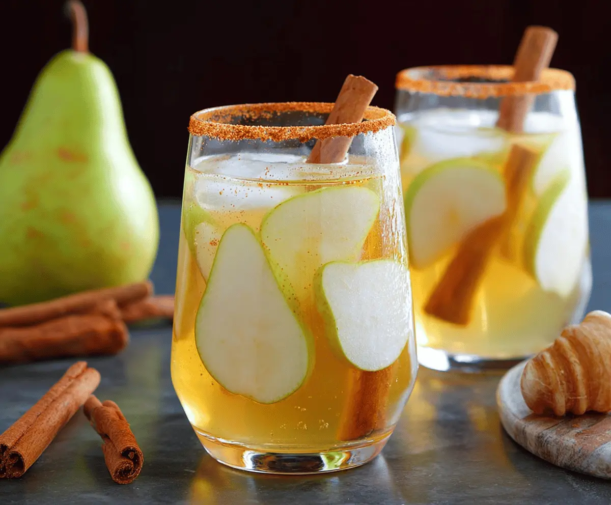Spiced Pear Sangria Recipe with Cinnamon & Honey