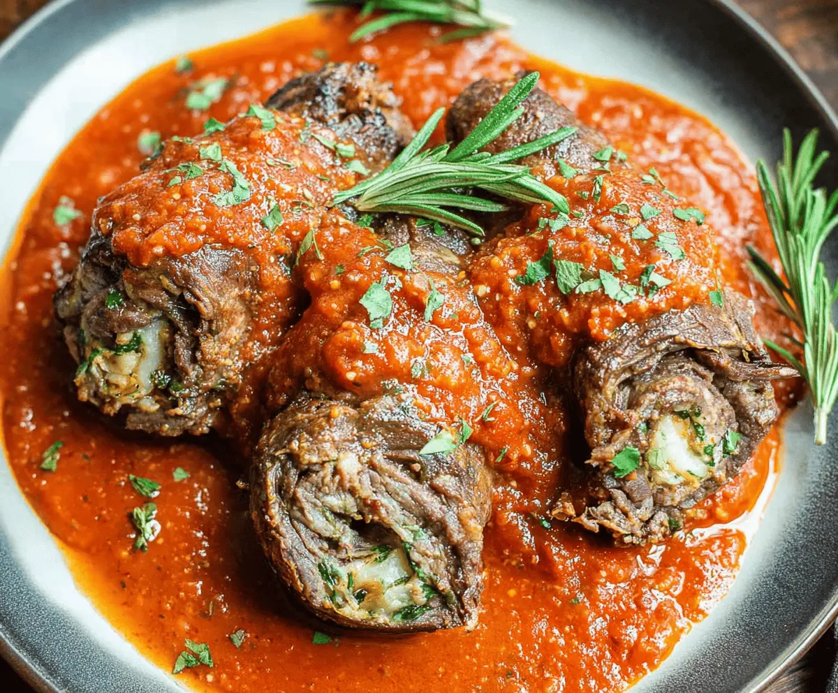 Easy Beef Braciole Recipe