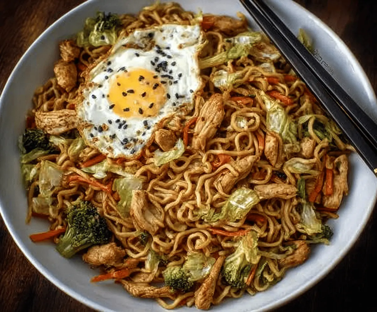 Easy Chicken Yakisoba Recipe