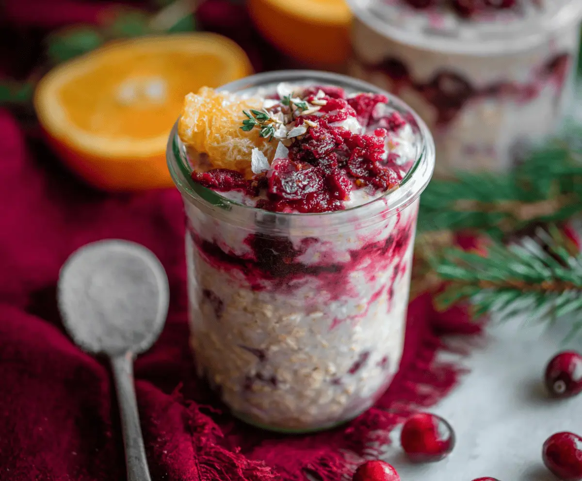 Cranberry Orange Overnight Oats