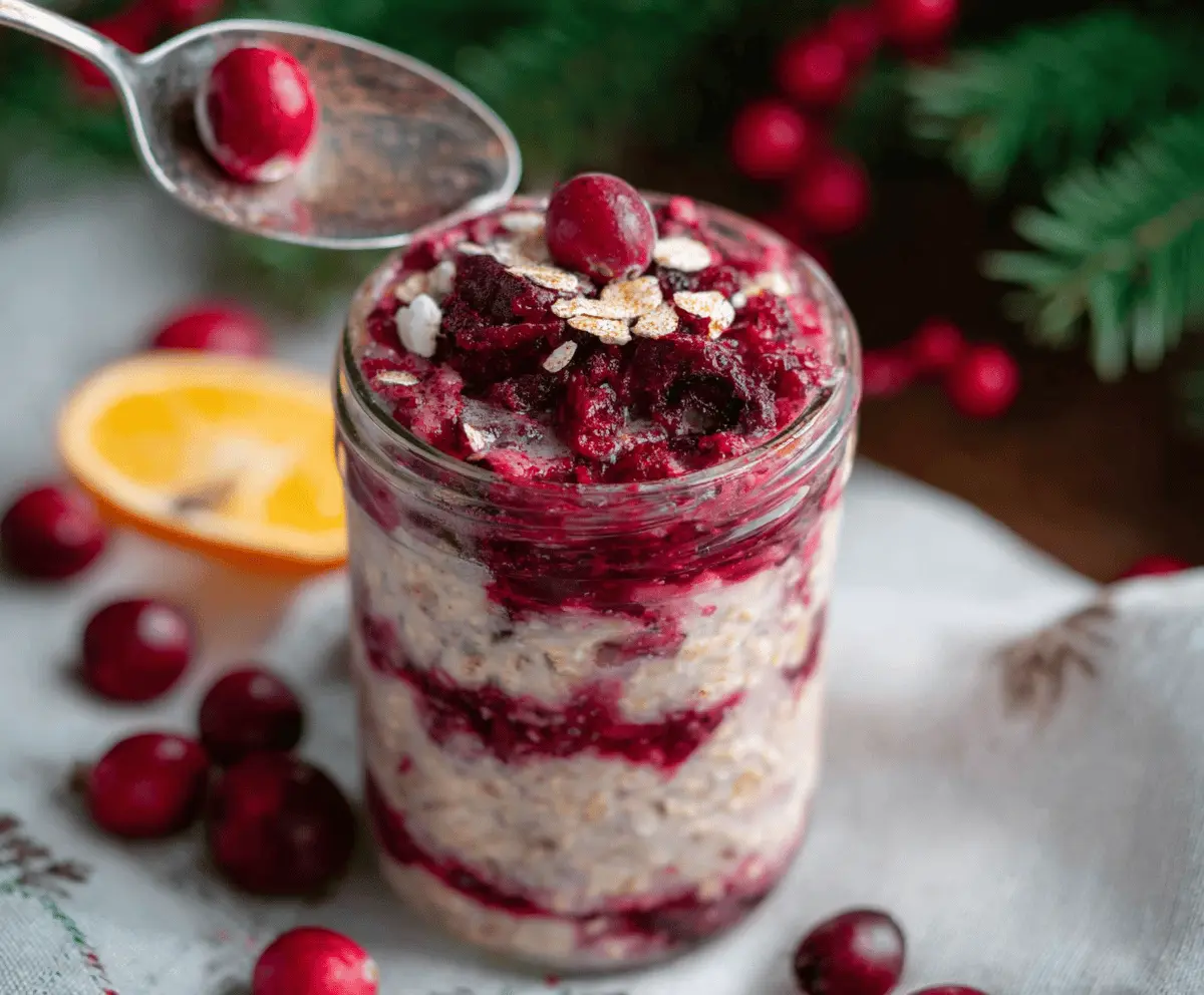 Cranberry Orange Overnight Oats,  A Festive, Fresh Start