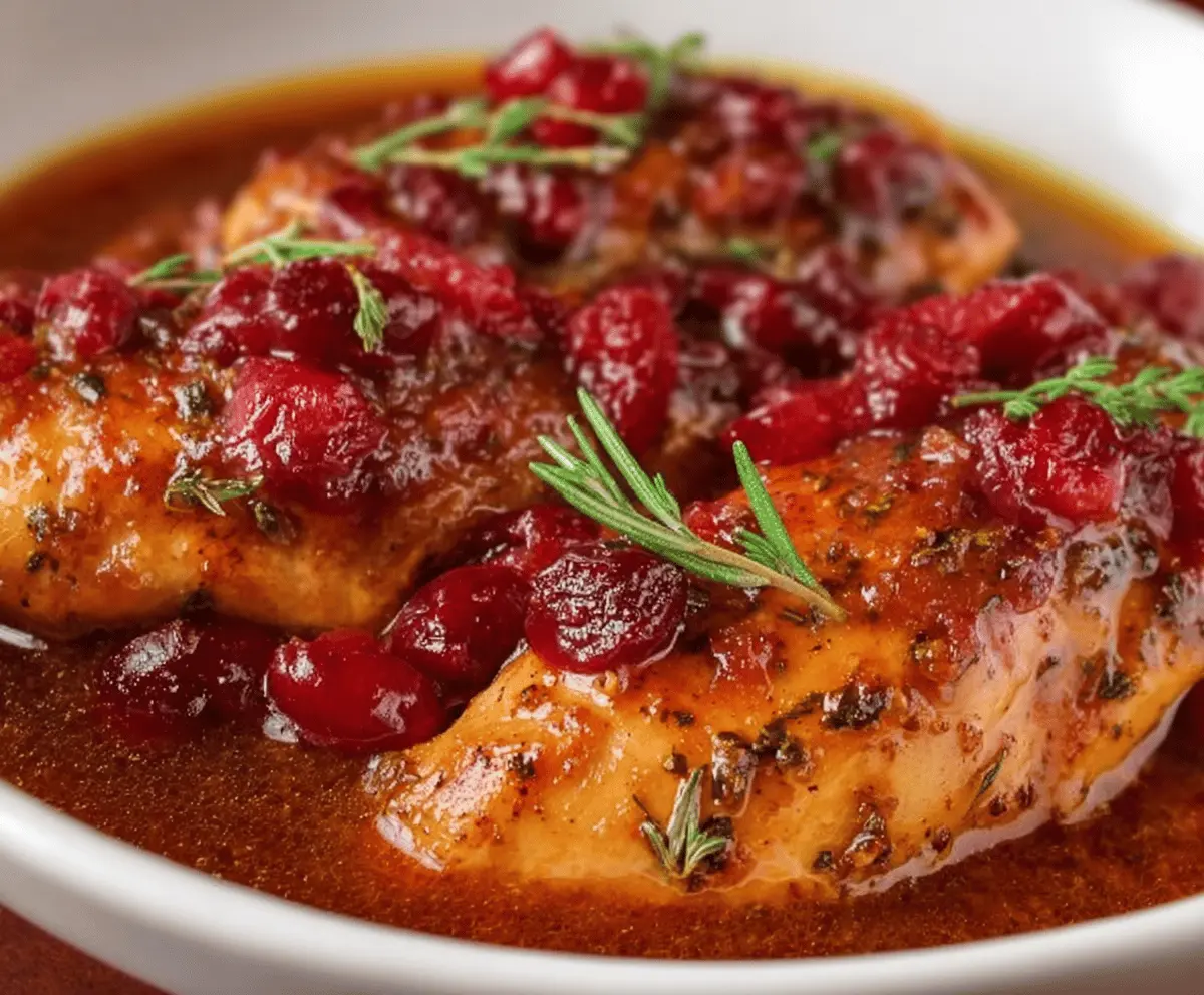 Easy Slow Cooker Cranberry Chicken