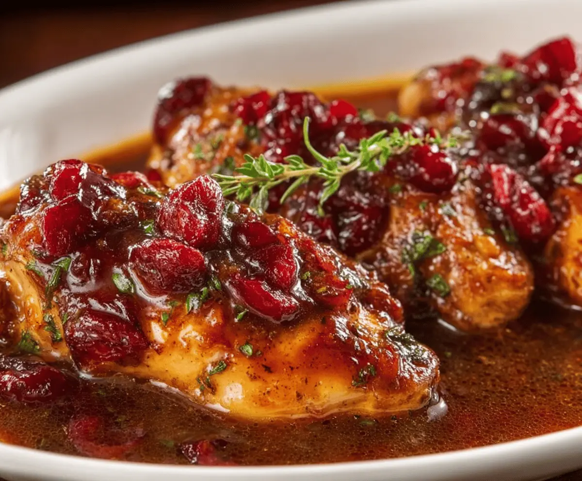 Delicious Slow Cooker Cranberry Chicken