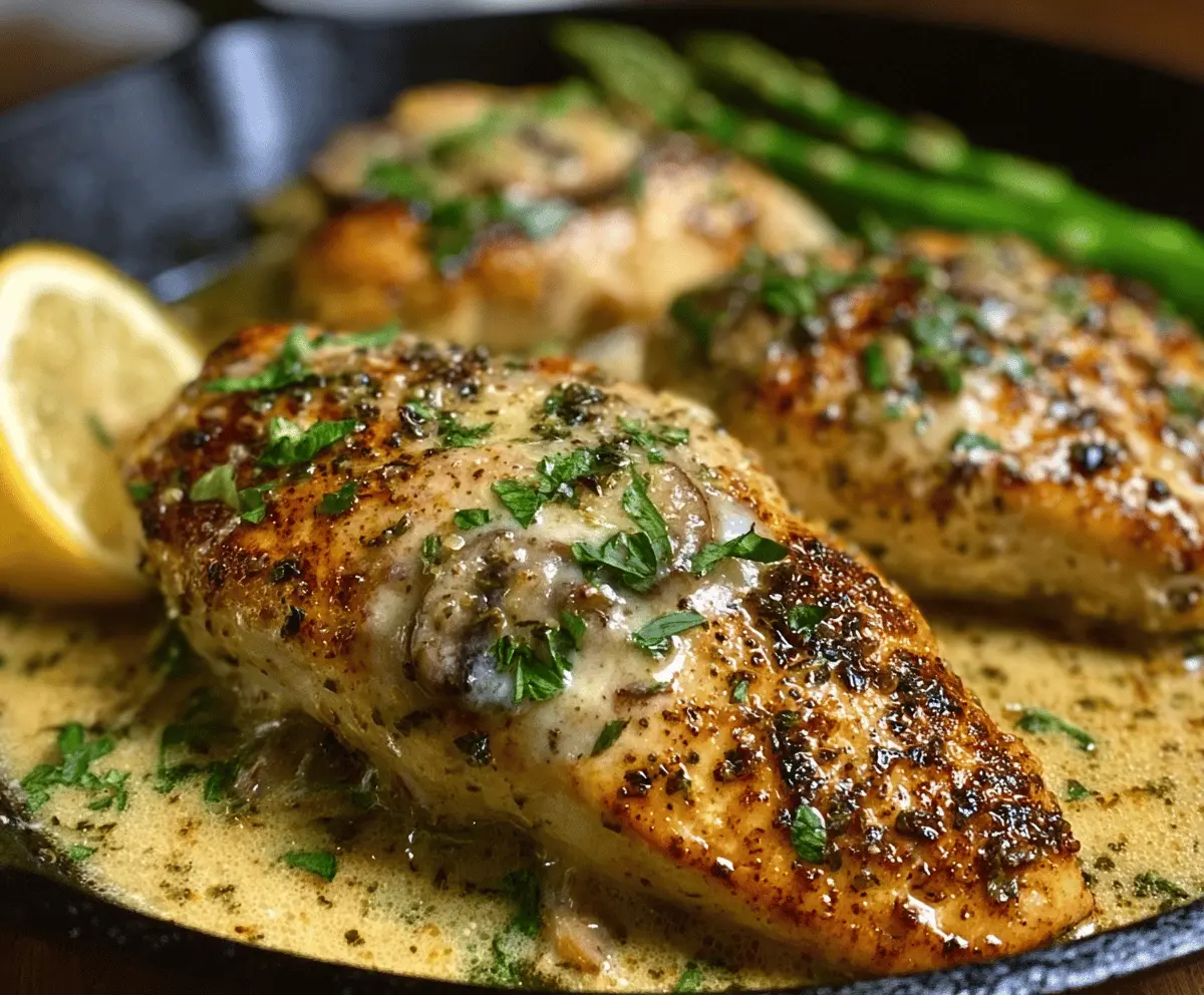 Easy Creamy Asiago Baked Chicken