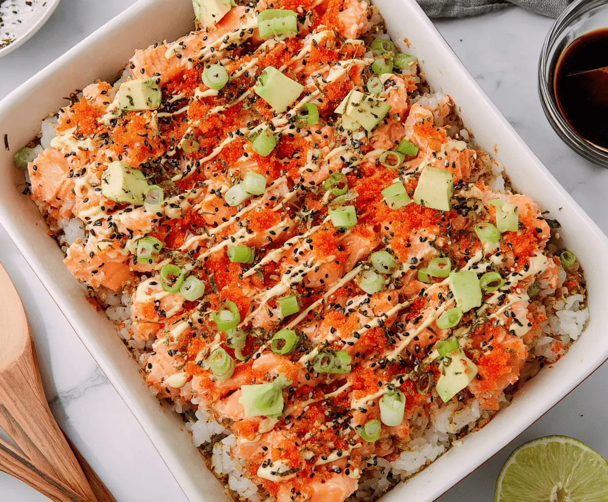 Easy Salmon Sushi Bake Recipe
