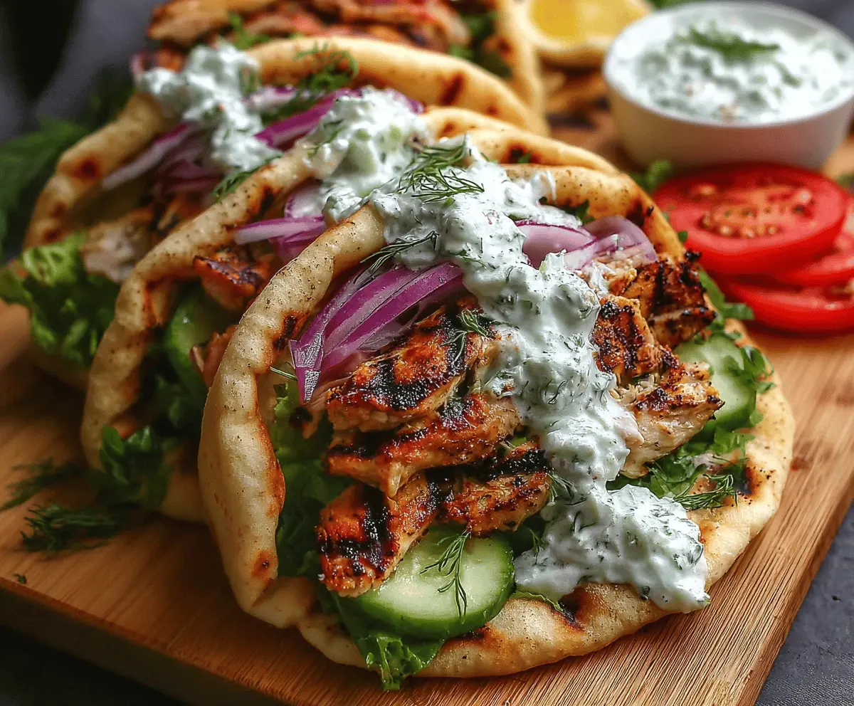Easy Grilled Chicken Gyros Recipe