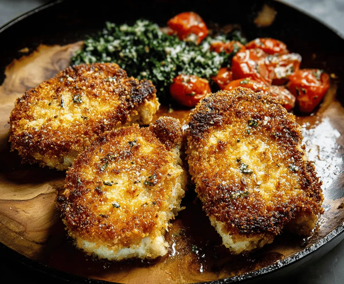 Crispy Parmesan Crusted Pork Chops