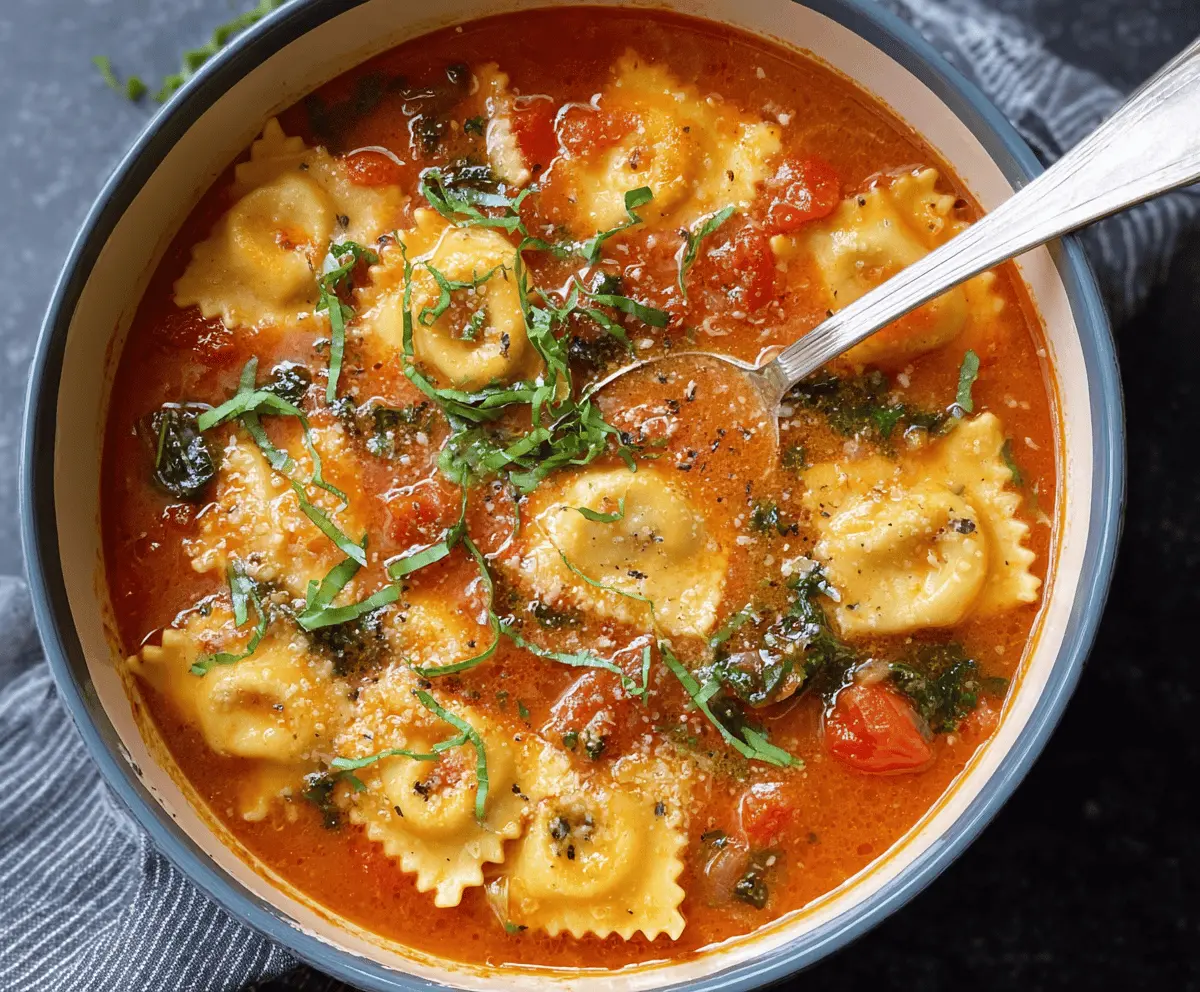 Easy One-Pot Ravioli Soup