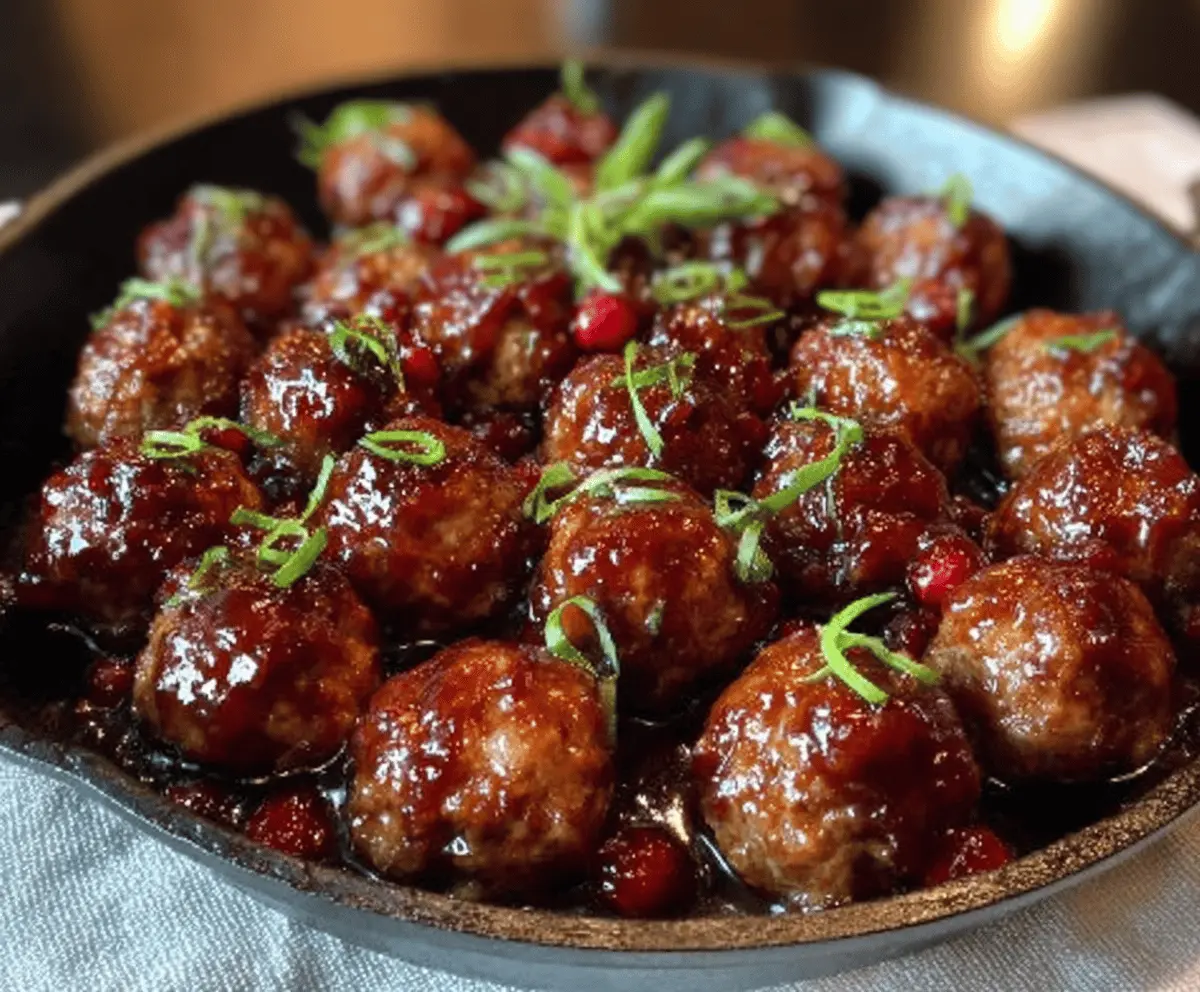 Sweet & Savory Cranberry Meatballs
