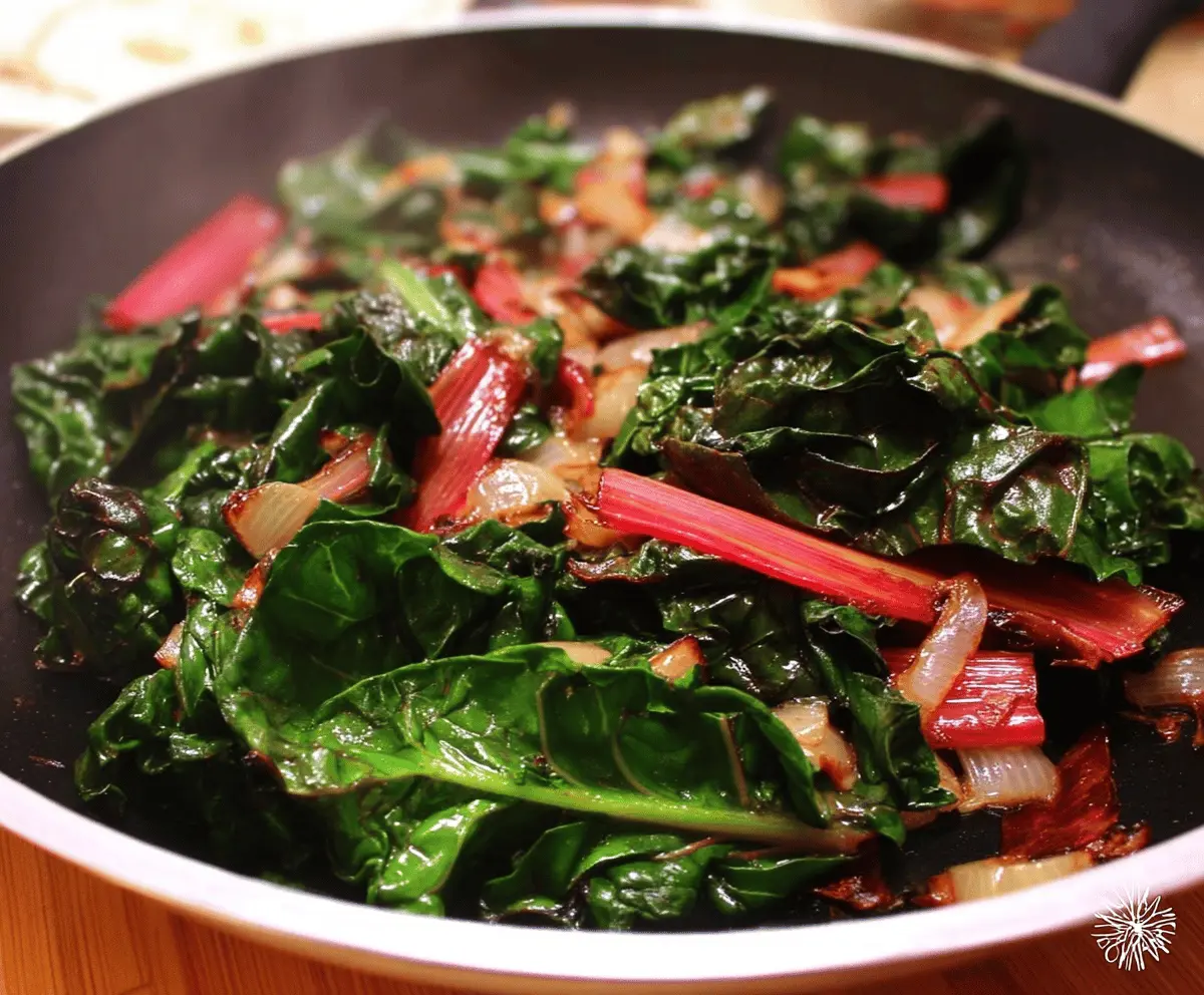 Swiss Chard with Onions and Garlic