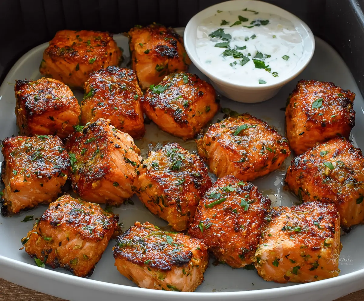Crispy Air Fryer Salmon Bites