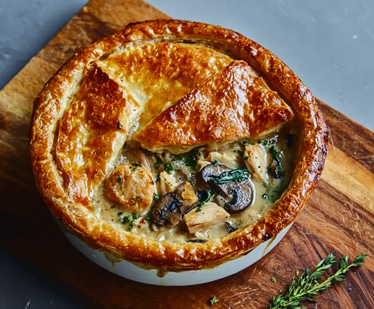 Easy Chicken Mushroom Pot Pie