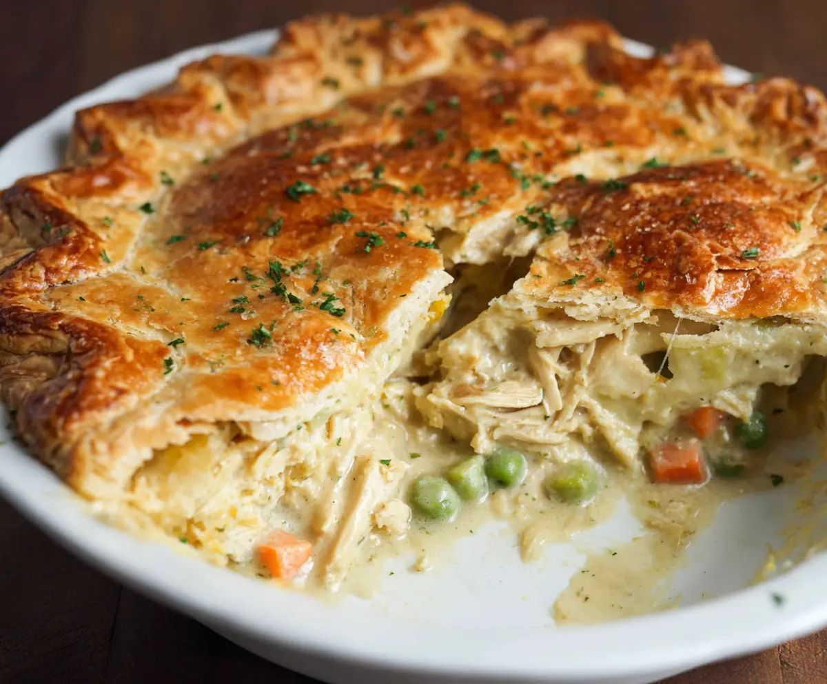 Easy Chicken Pot Pie with Flaky Crust