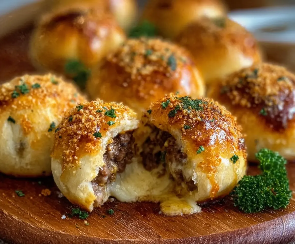 Easy Garlic Parmesan Cheeseburger Bombs