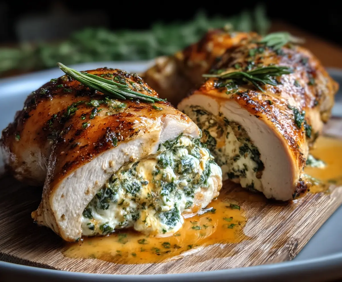 Easy Herbed Ricotta Chicken Rolls