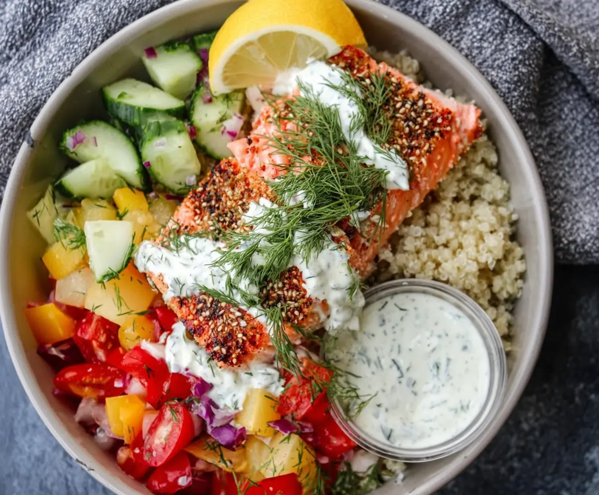 Easy Lemon Dill Salmon Bowls