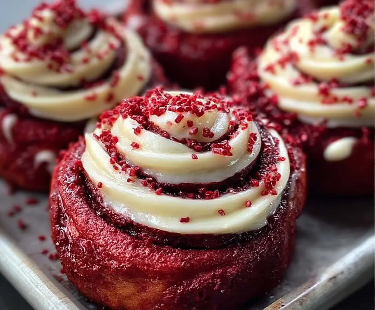 Easy Red Velvet Cinnamon Rolls Recipe