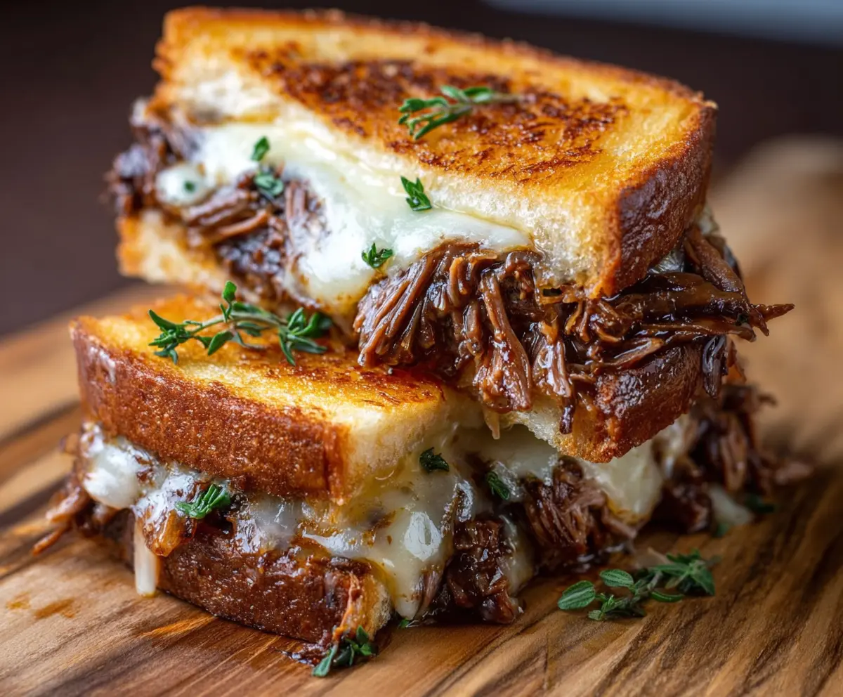 Easy Short Rib Grilled Cheese