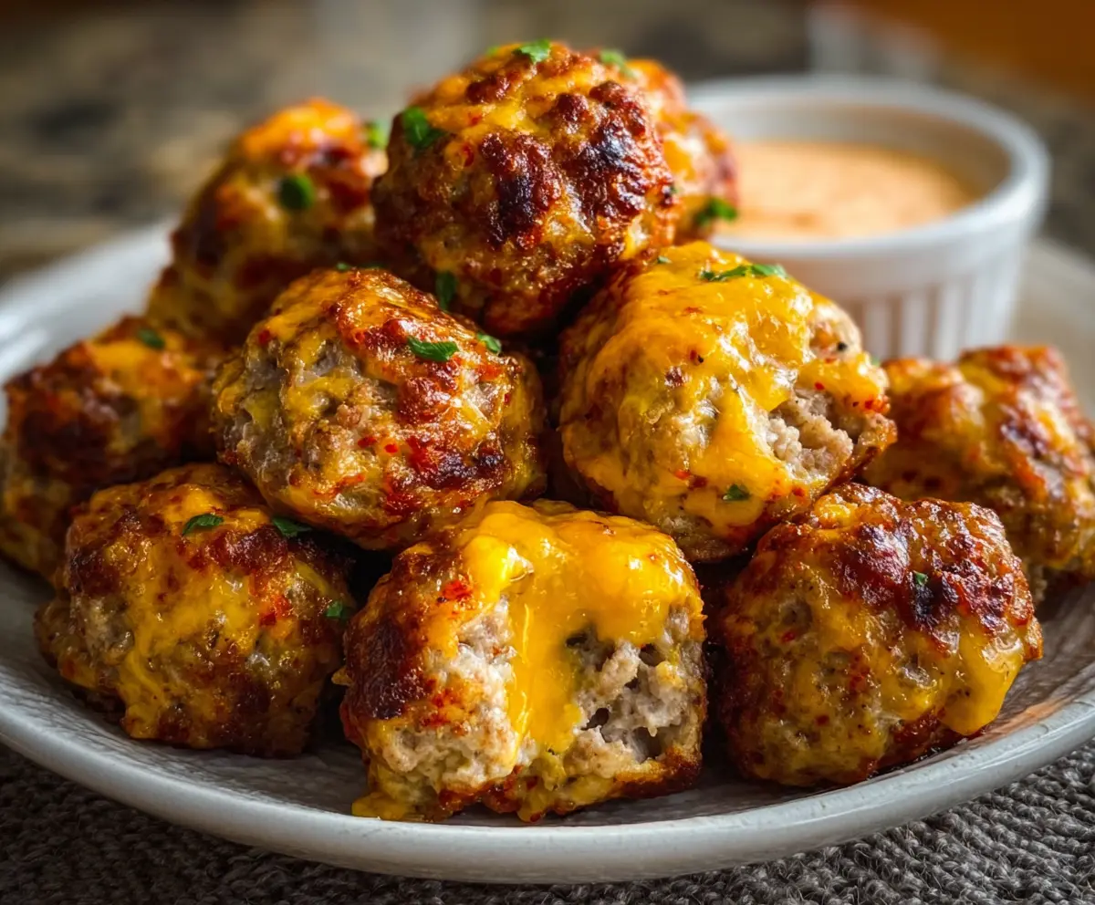 Easy Spicy Rotel Sausage Balls