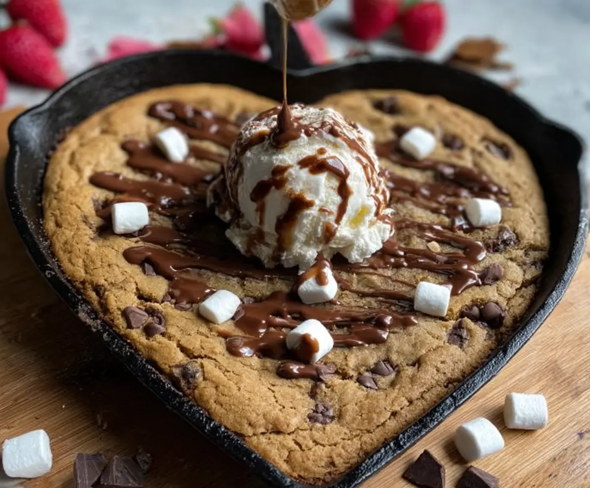 Heart Skillet Cookie for Valentine's