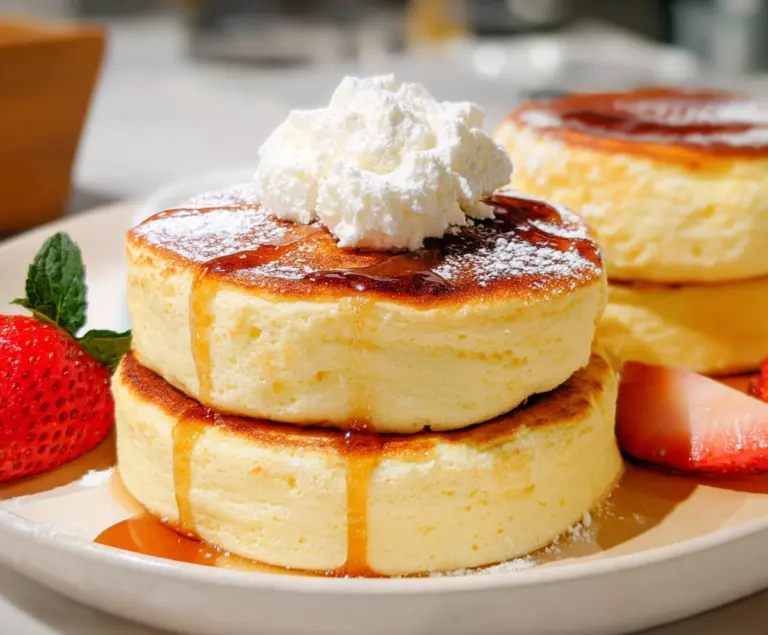Fluffy Japanese Soufflé Pancakes