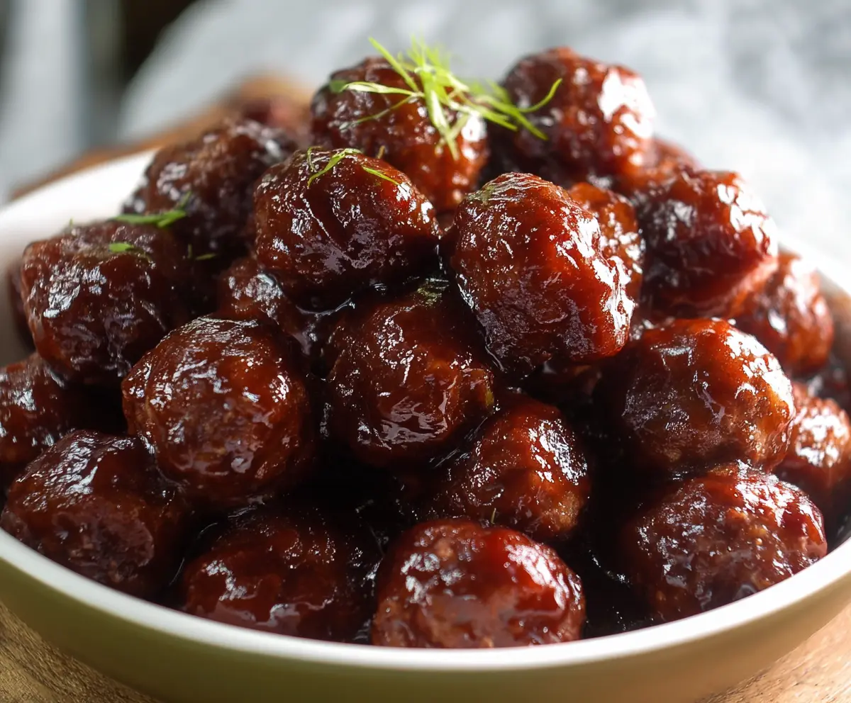Easy Grape Jelly Meatballs Recipe
