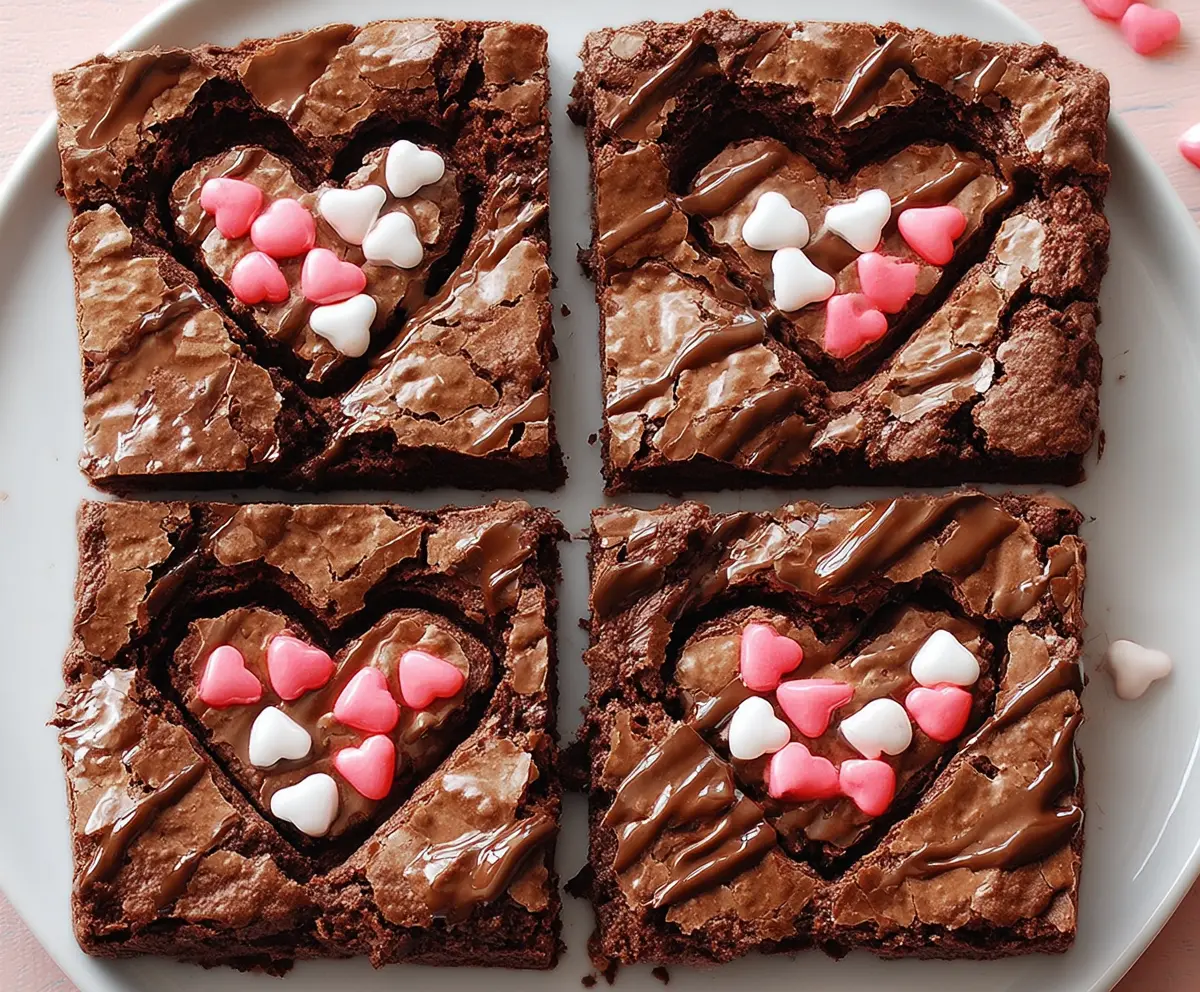 Heart Shaped Brownies for Valentine