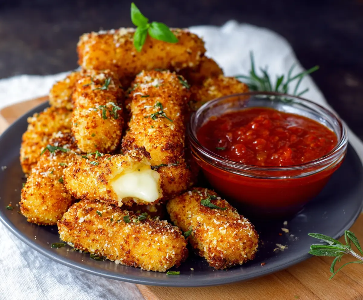 Crispy Homemade Mozzarella Sticks