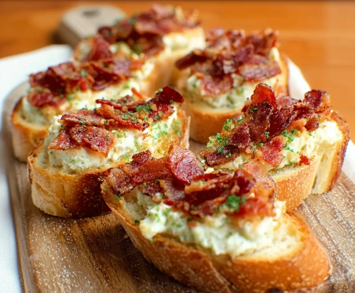Easy Million Dollar Bacon Crostini