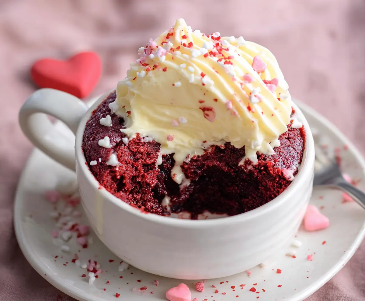 Easy Red Velvet Mug Cake Recipe