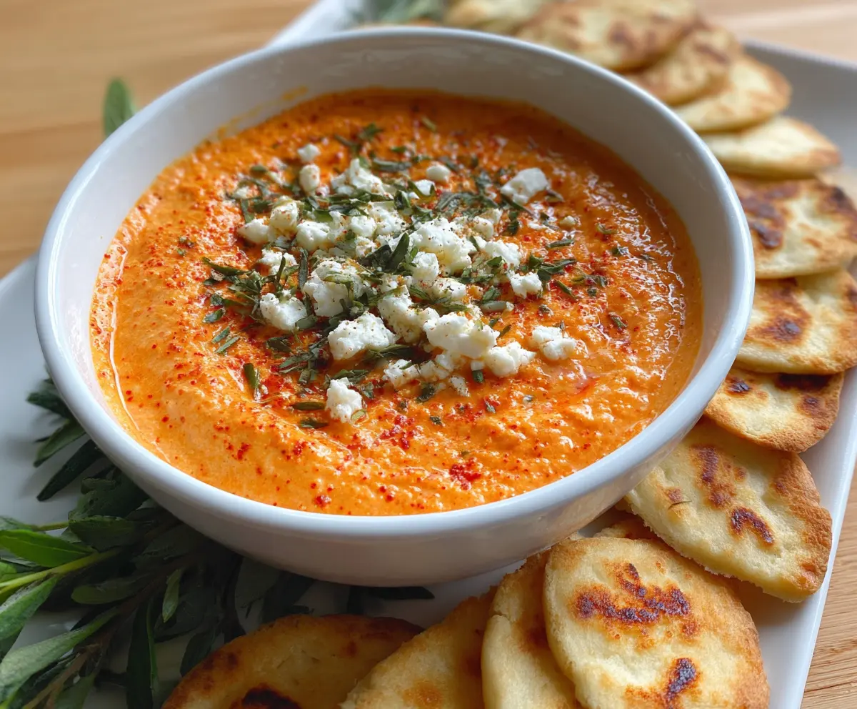 Roasted Red Pepper and Feta Dip