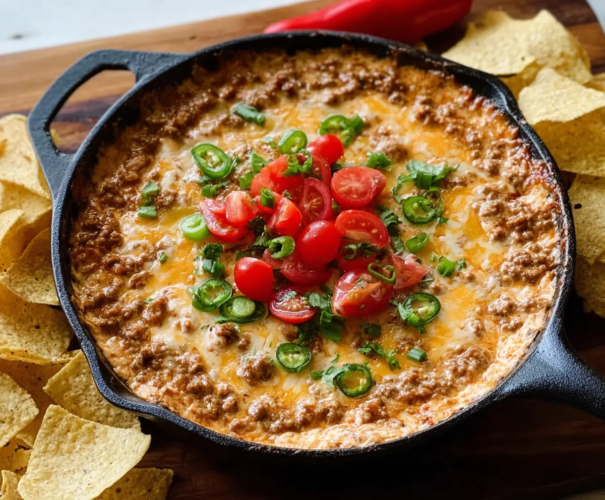 Rotel dip with ground beef