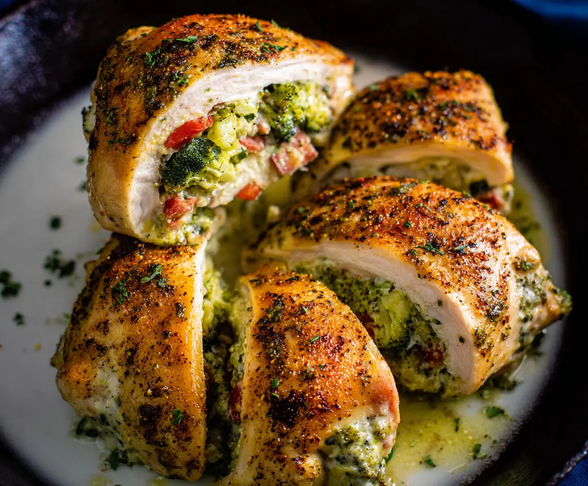 Easy Broccoli Stuffed Chicken Breast