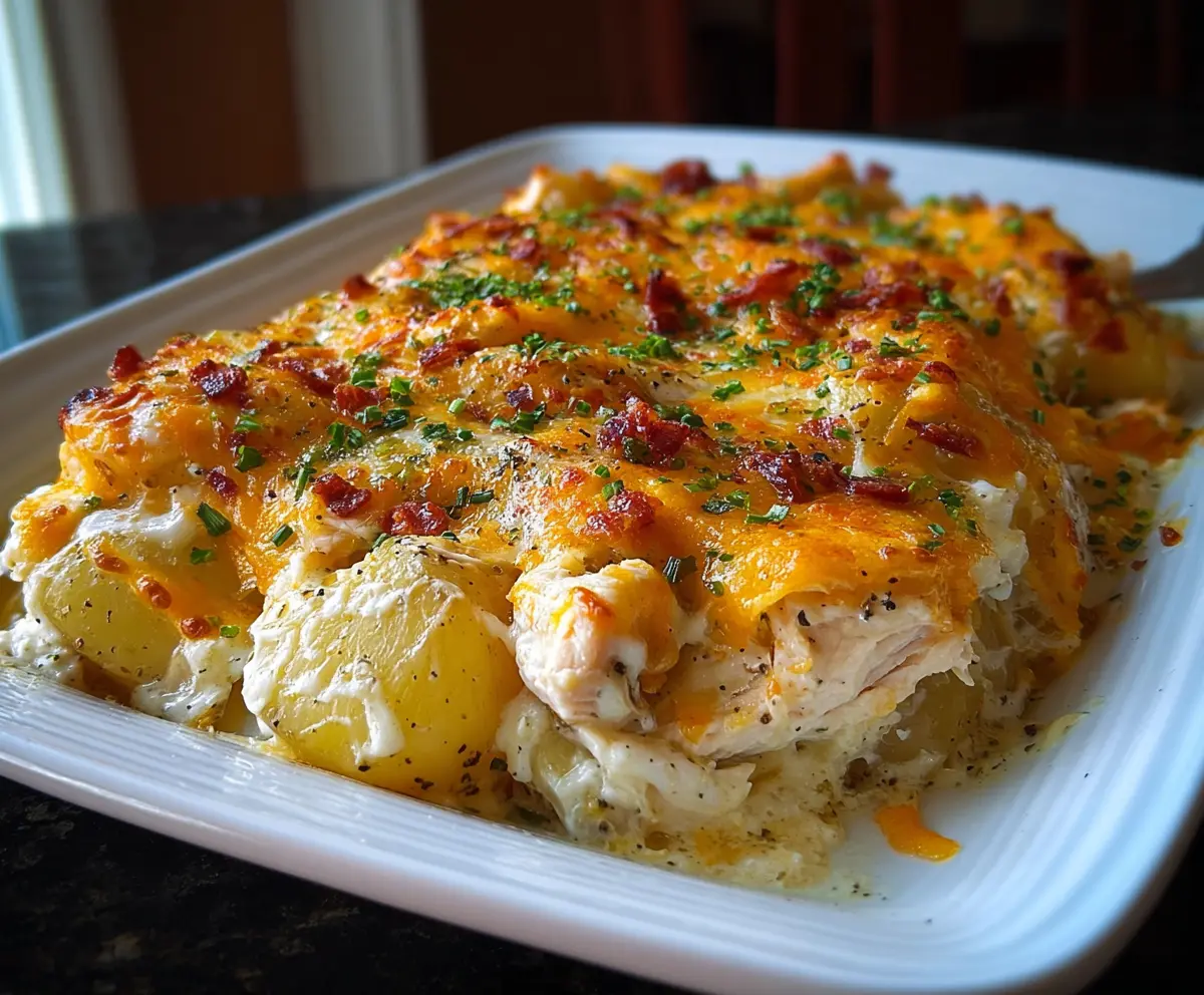 Cheesy Chicken Potato Bake Recipe