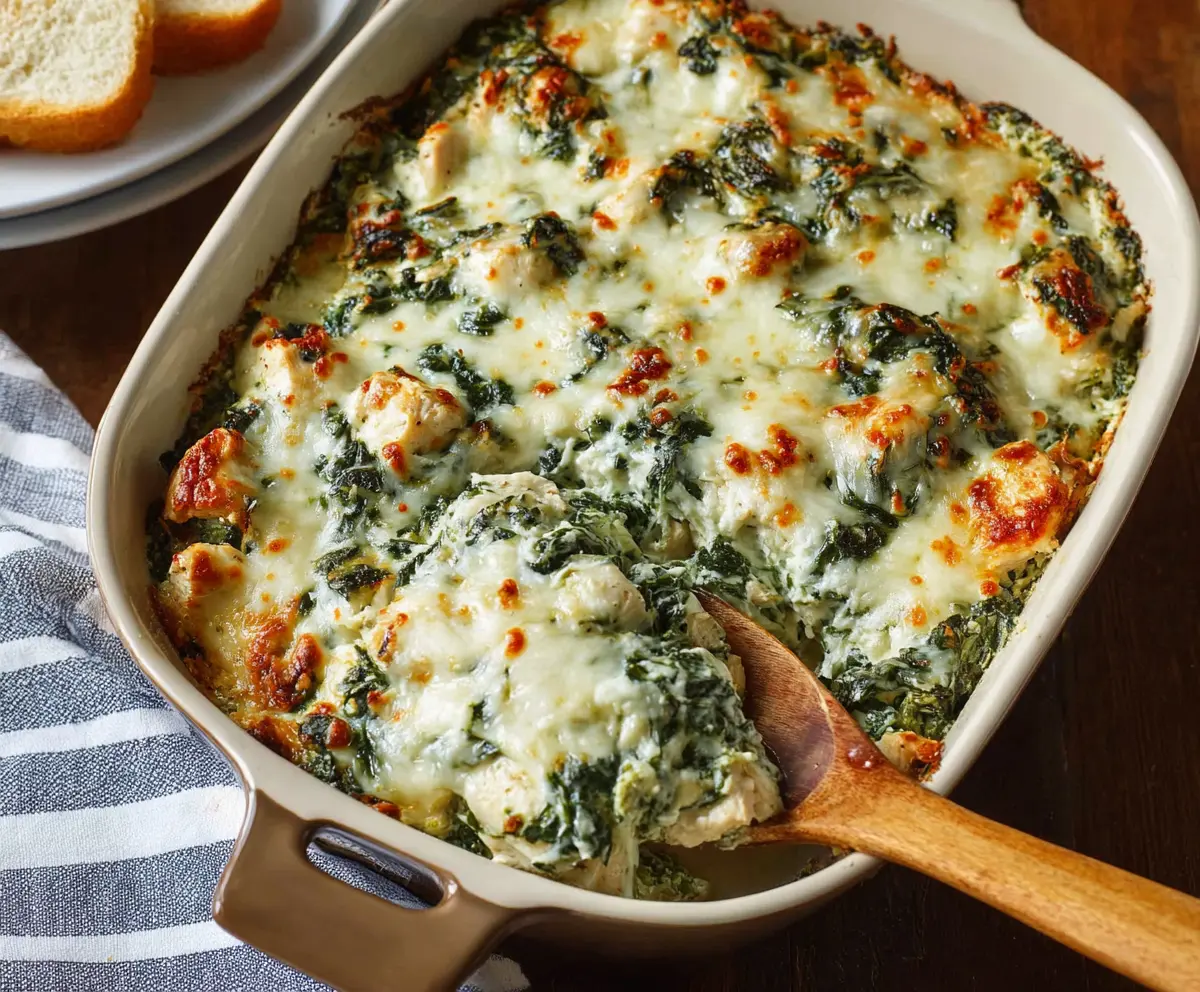 Easy Chicken Spinach Casserole
