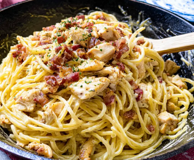 Chicken carbonara pasta