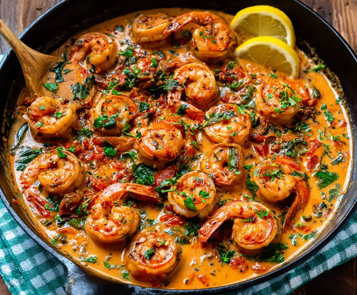 Creamy Garlic Paprika Shrimp Skillet