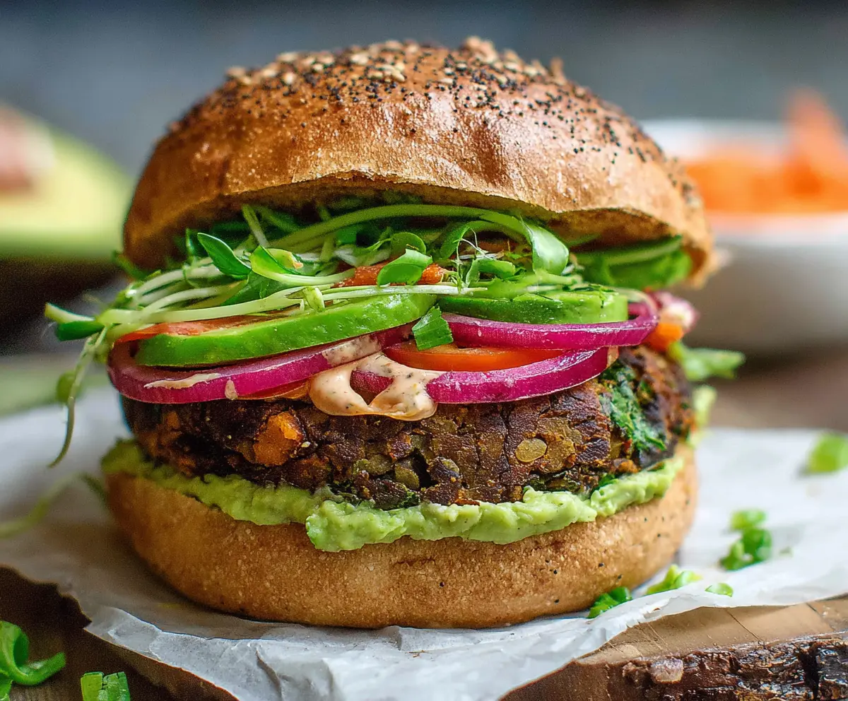 Easy Green Goddess Black Bean Burger