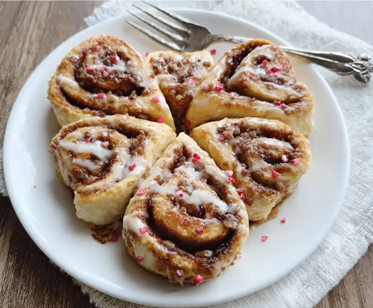 Easy Heart-Shaped Cinnamon Rolls for Valentine’s