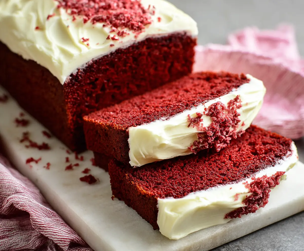 Easy Red Velvet Loaf Cake Recipe