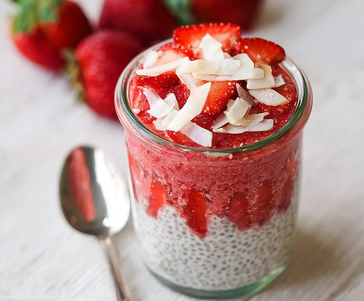 Easy Strawberry Coconut Chia Pudding