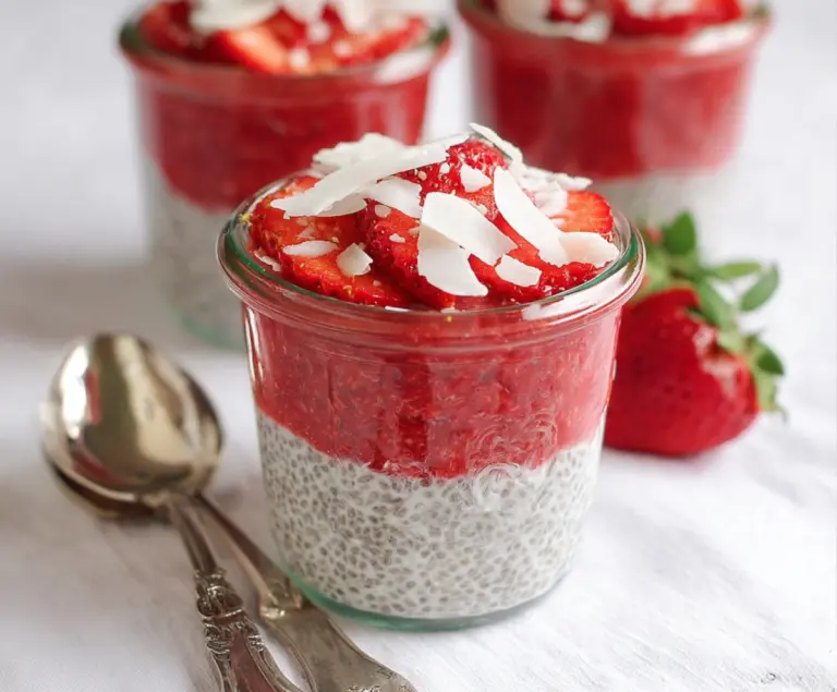 Strawberry Coconut Chia Pudding