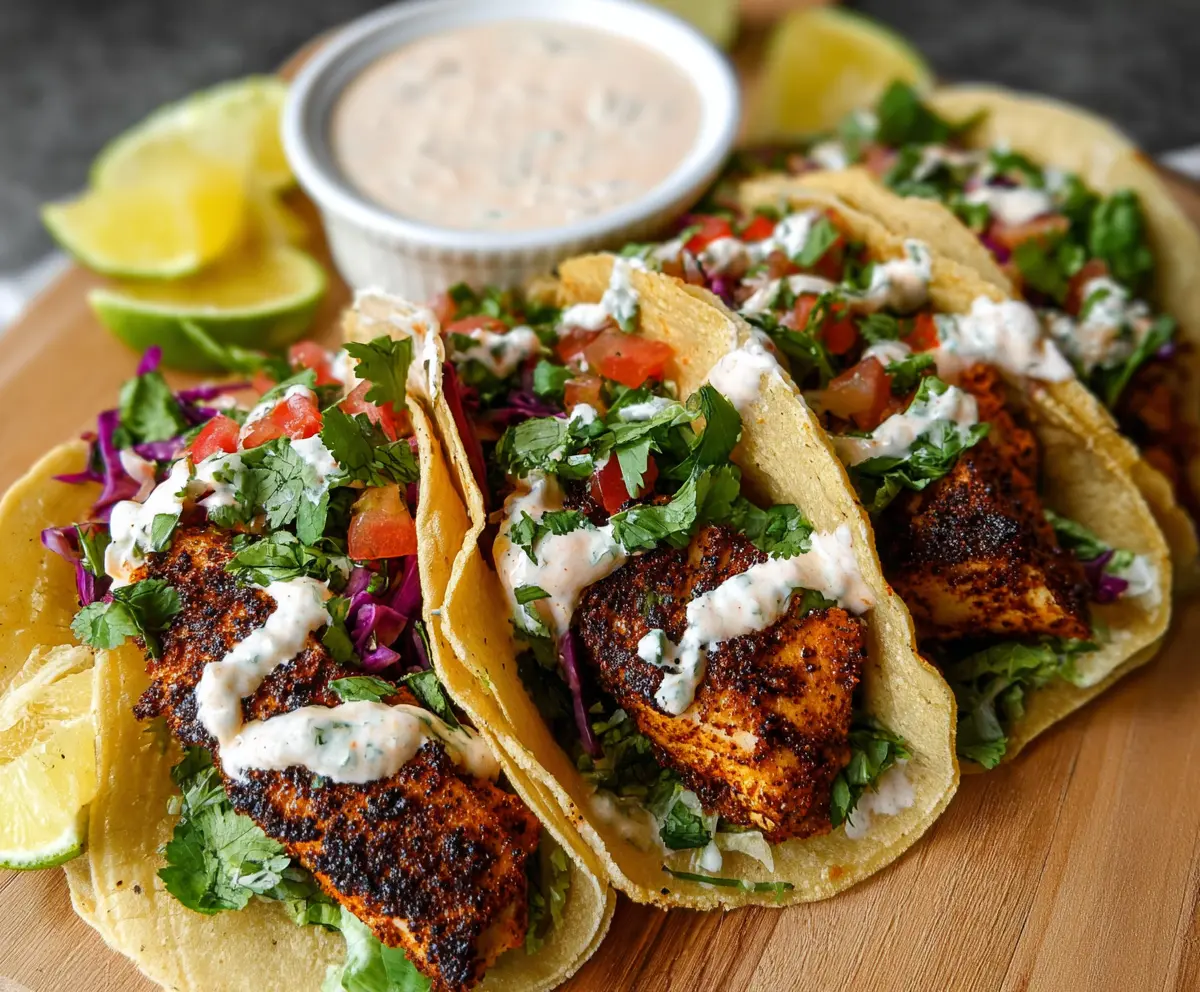 Easy Blackened Fish Tacos Recipe