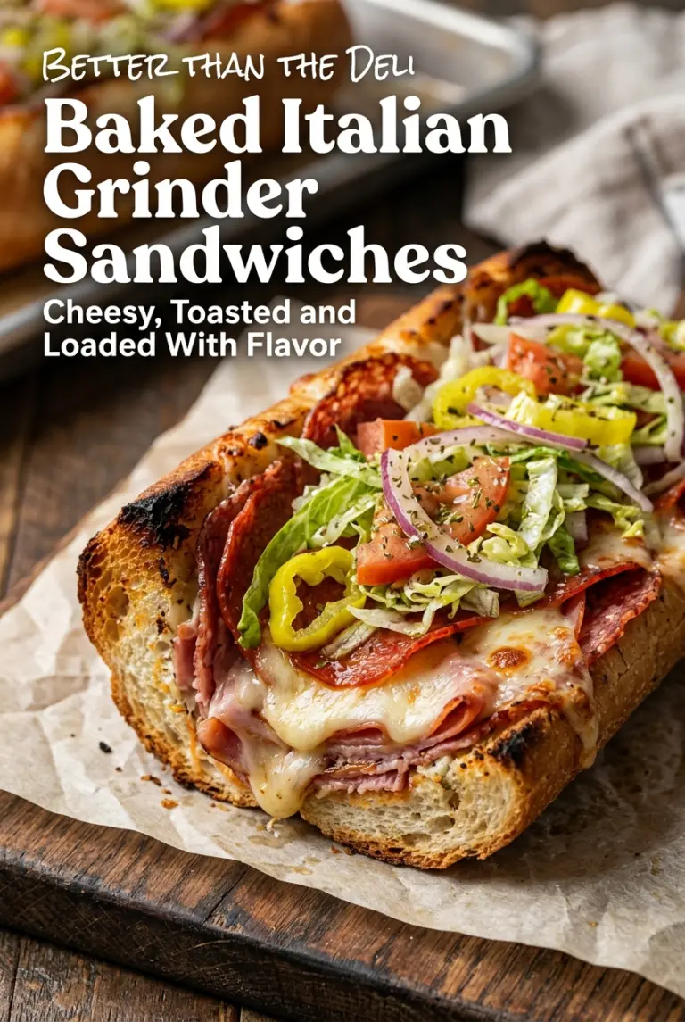 Baked Italian Grinder Sandwiches