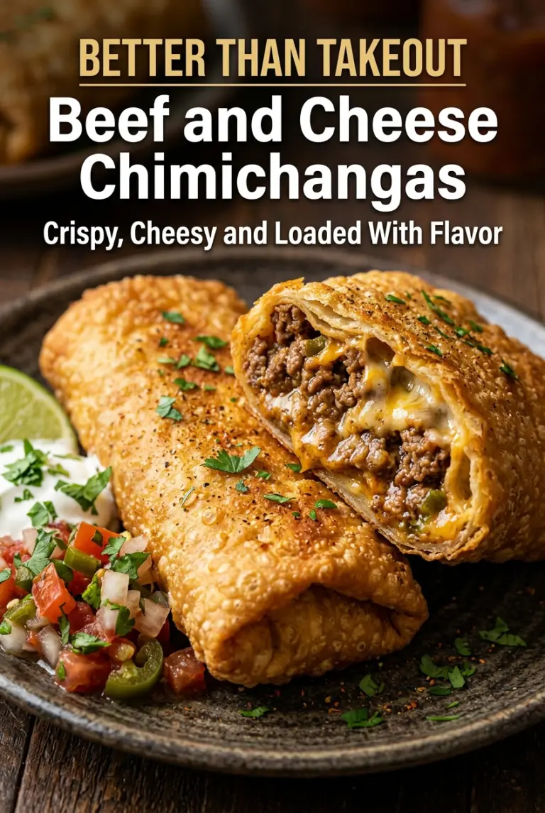 Beef and Cheese Chimichangas