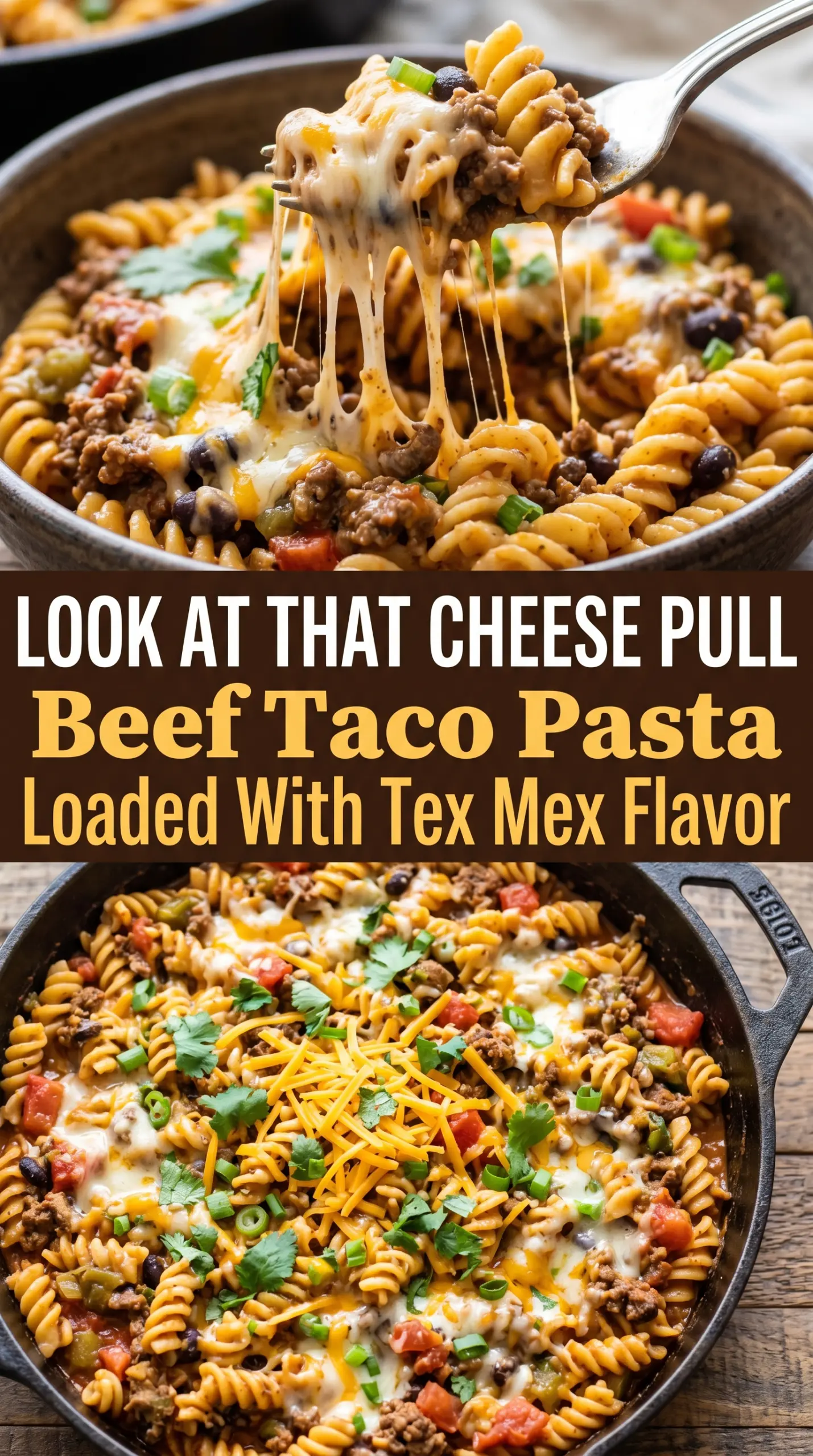 Beef taco pasta creamy cheesy skillet