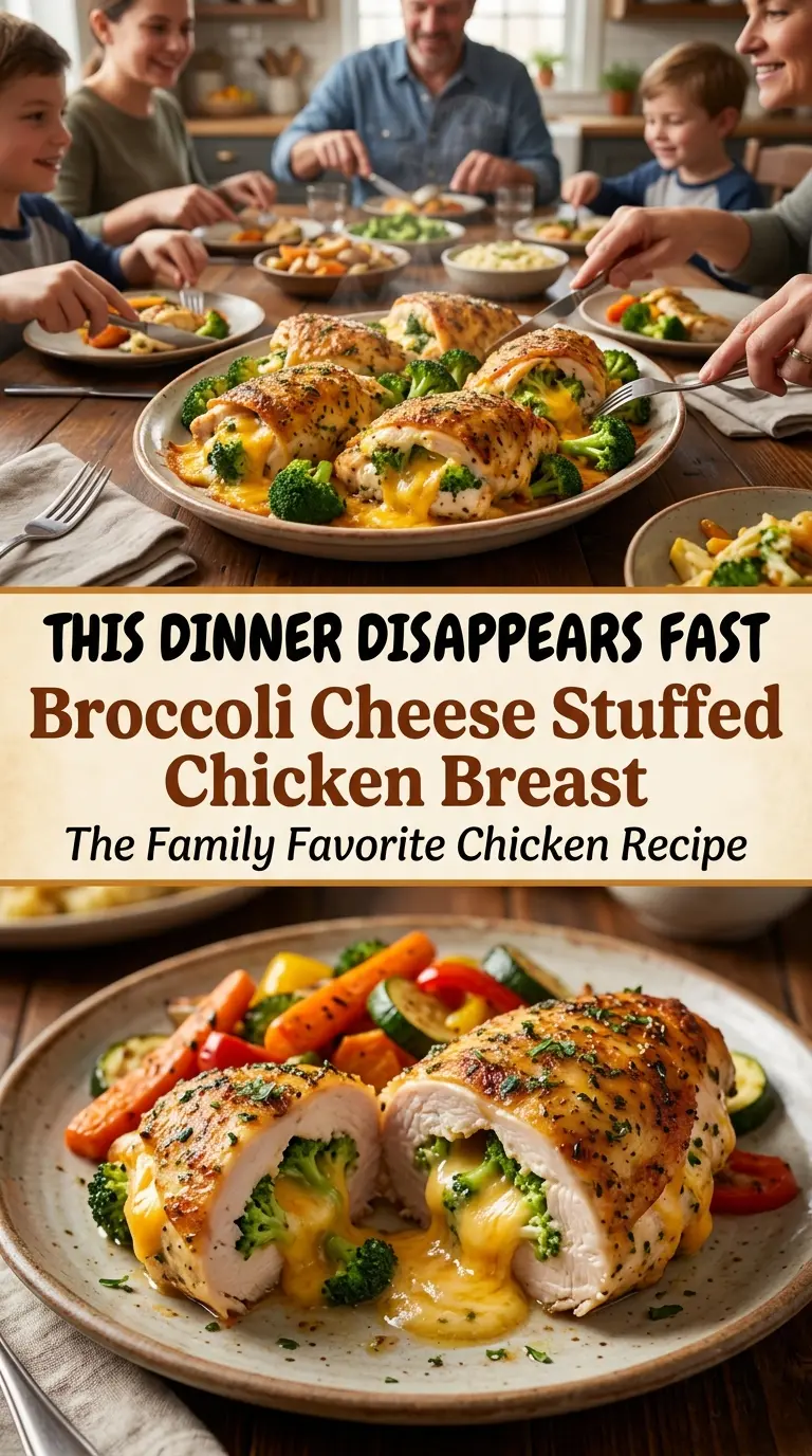 Broccoli Cheese Stuffed Chicken Breast juicy cheesy baked