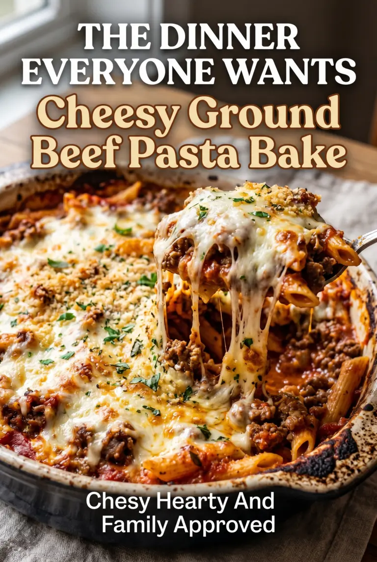 Cheesy Ground Beef Pasta Bake